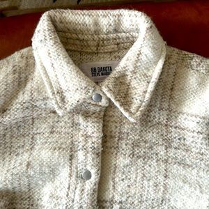 BB Dakota Cream and Grey Shirt Jacket (shacket)